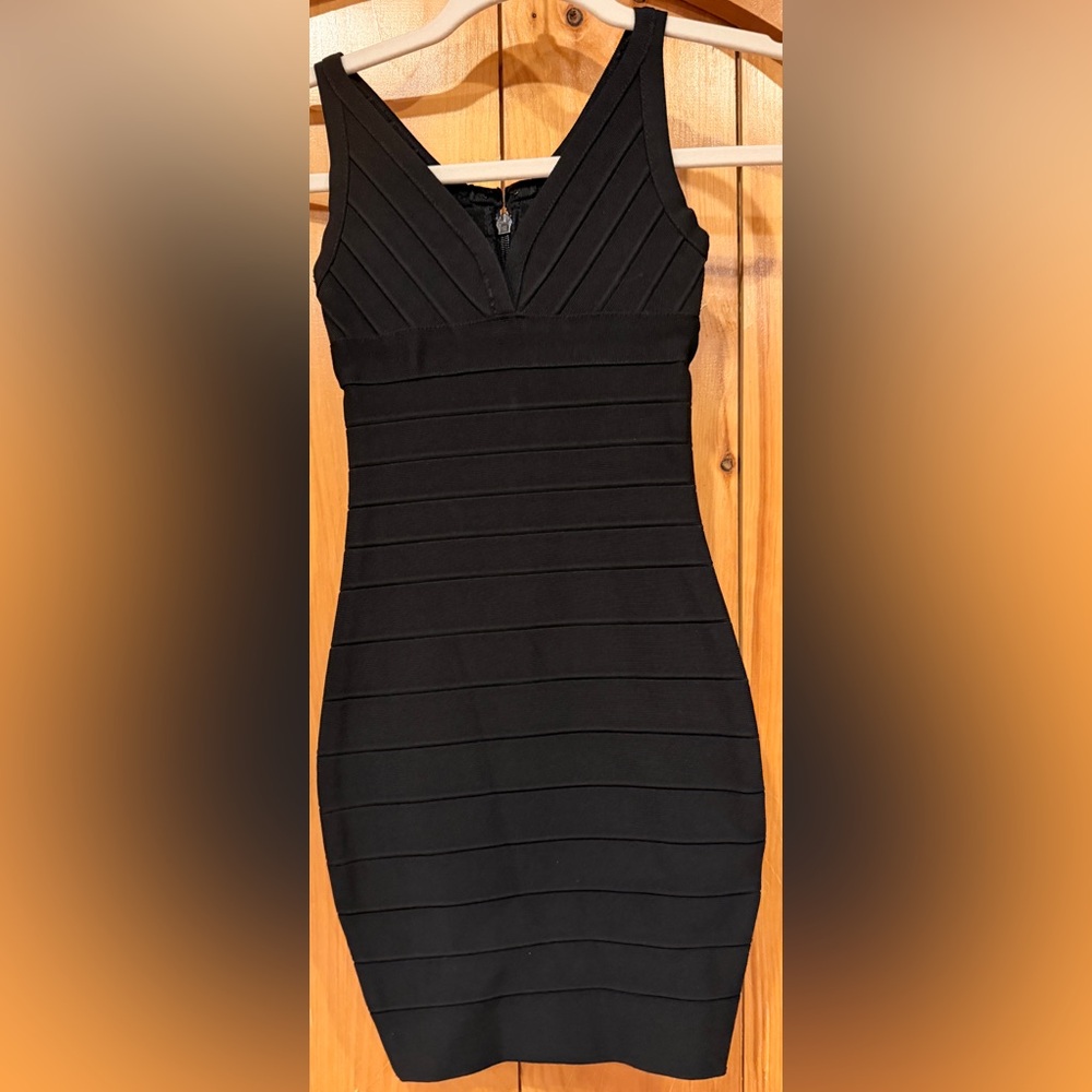 Katie J NYC Elegant Black Bandage Dress